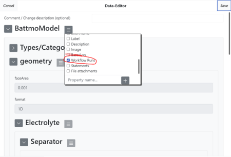 add a workflow property